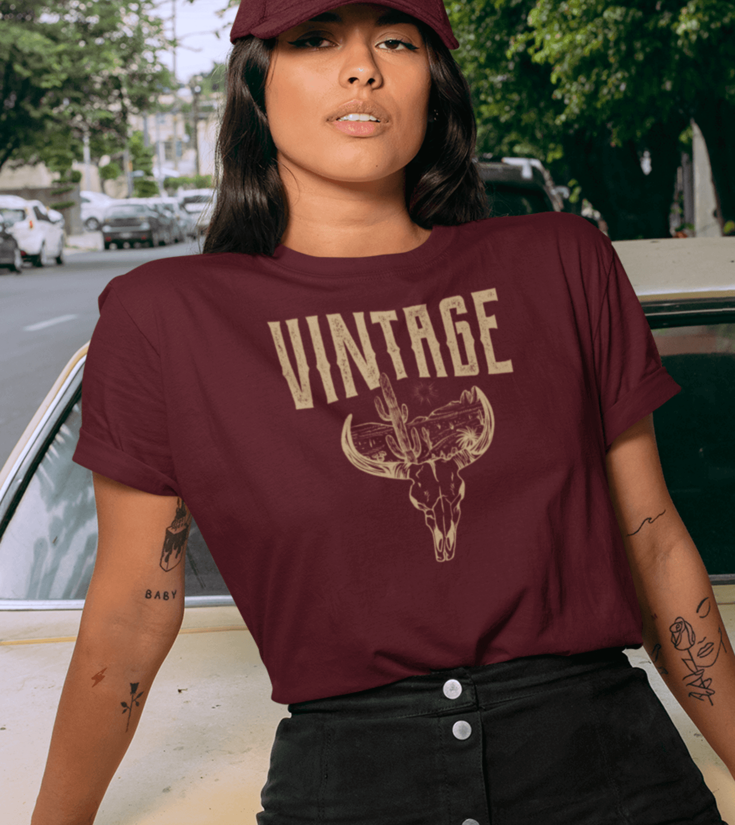 Damen T-Shirt Vintage