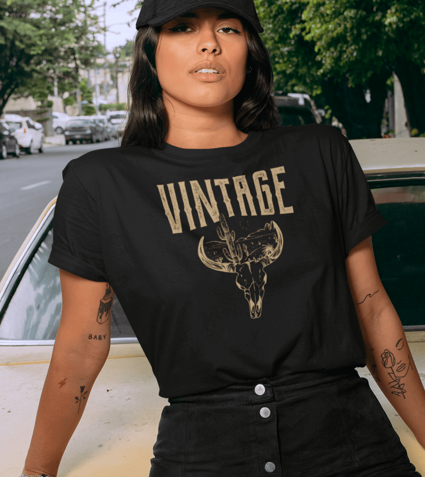 Damen T-Shirt Vintage