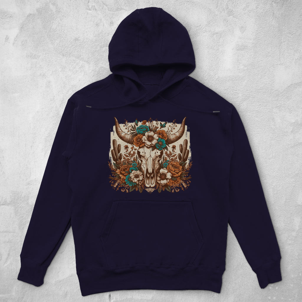 Unisex Oversize Hoodie Hoodie - skull flower