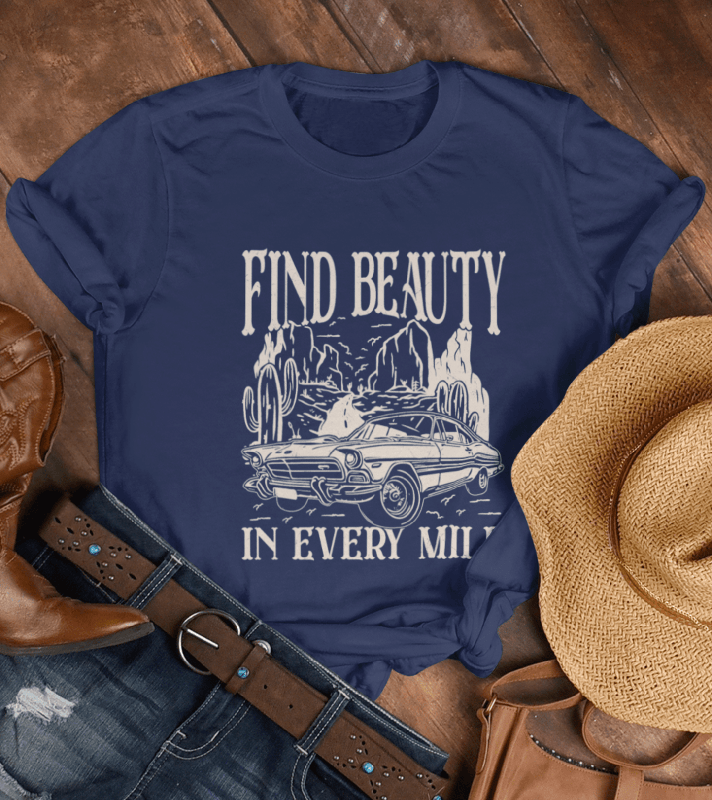 Damen T-Shirt  - find beauty in every mile