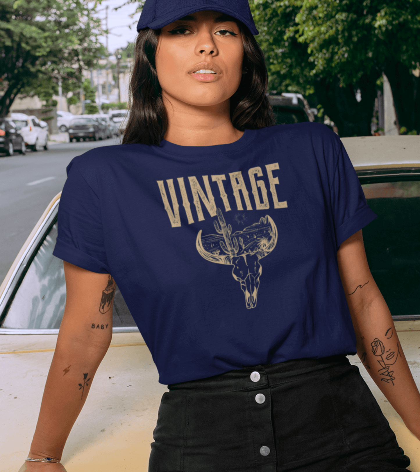 Damen T-Shirt Vintage