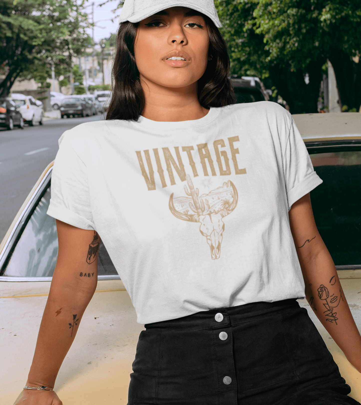 Damen T-Shirt Vintage