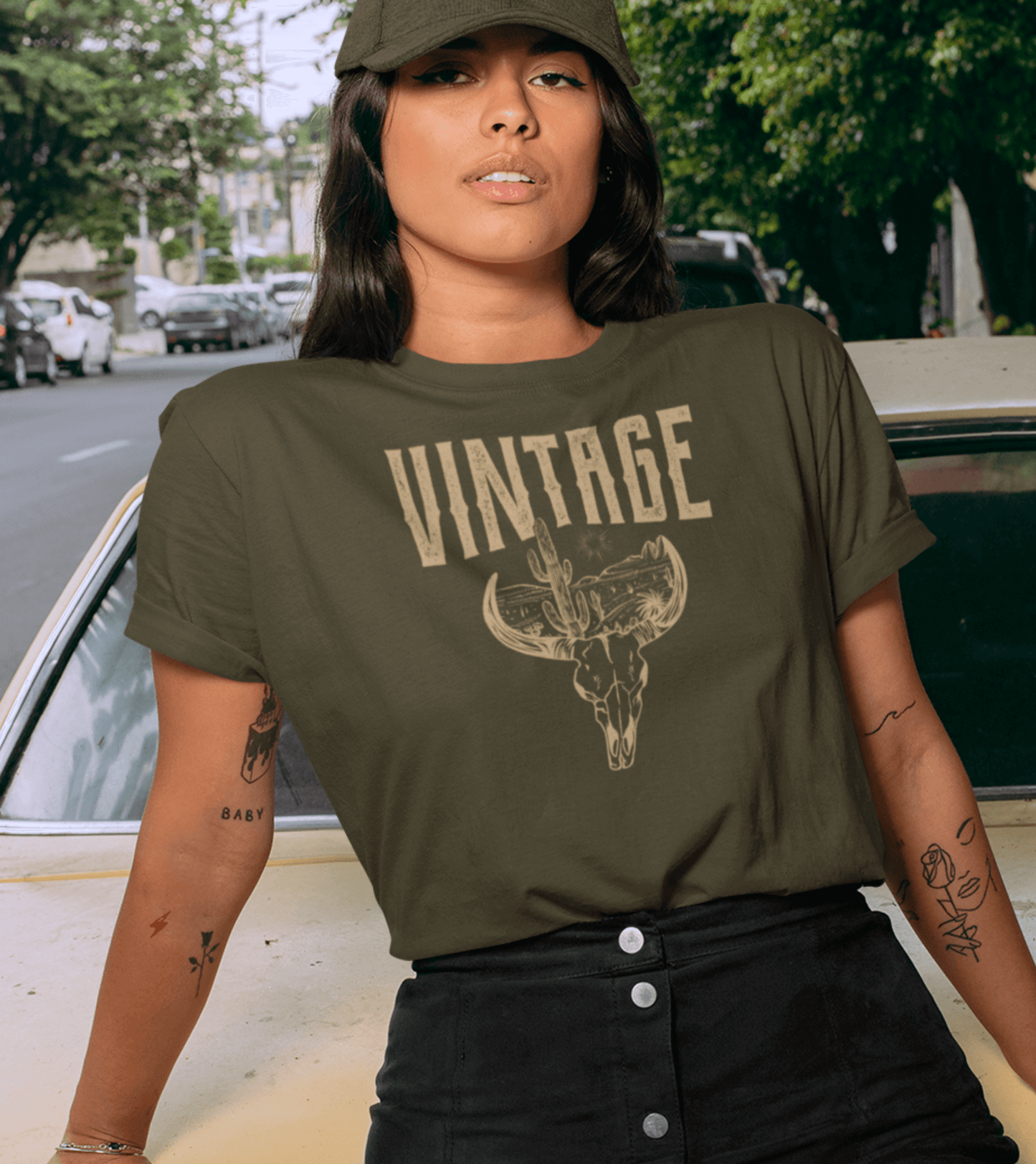 Damen T-Shirt Vintage