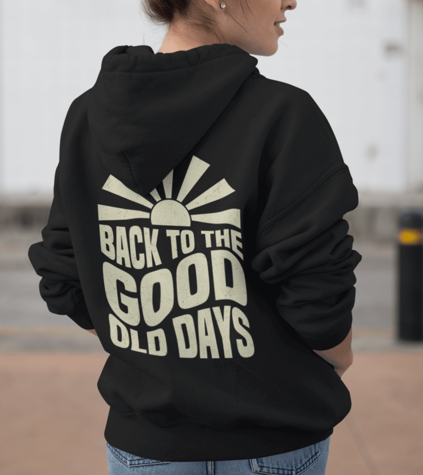 Damen Hoodie Hoodie Back to the good old days