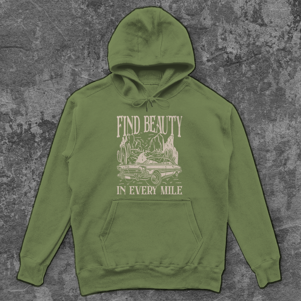 Unisex Oversize Hoodie Hoodie - find beauty in every mile