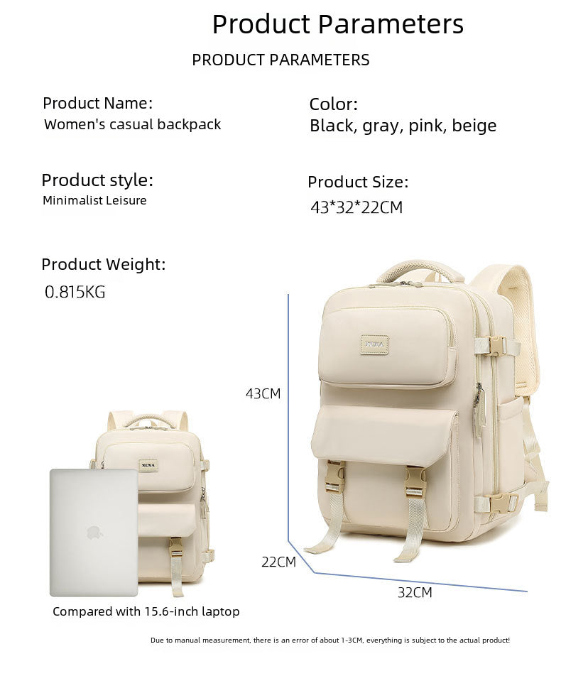 Eleganz trifft Funktionalität - Multifunktionaler, wasserabweisender Rucksack mit großer Kapazität